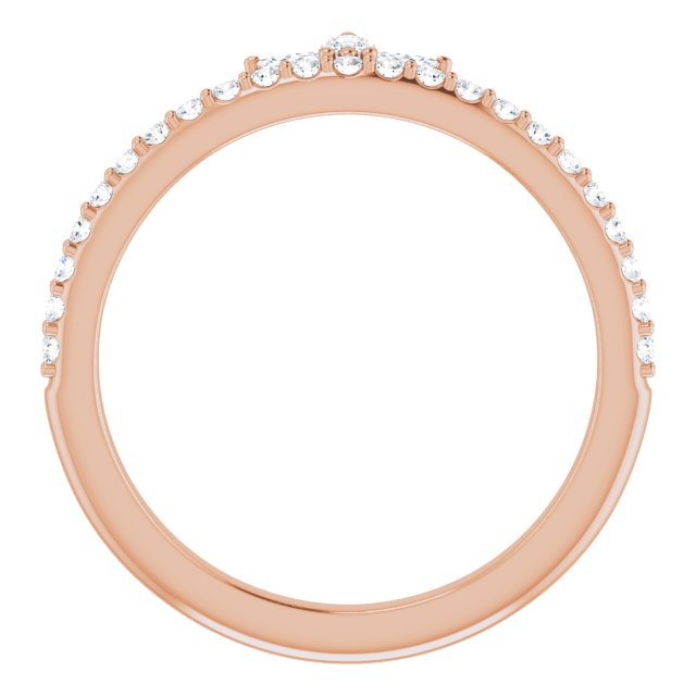 Diamond Crown Ring in 14k Rose Gold