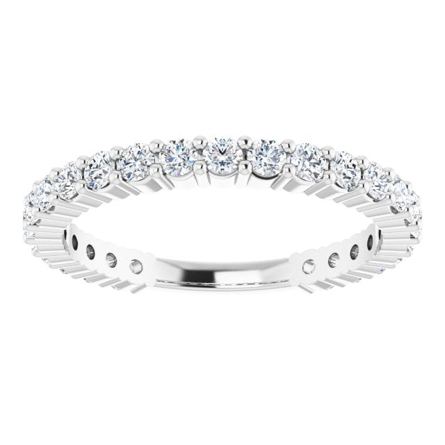Asleo 25 Stone Wedding Band in 18k White Gold