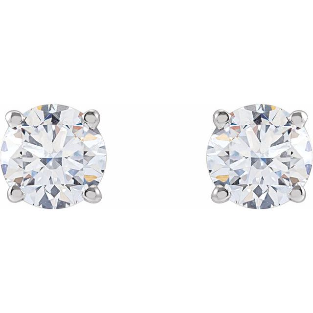 Diamond Stud Earring in 14k White Gold