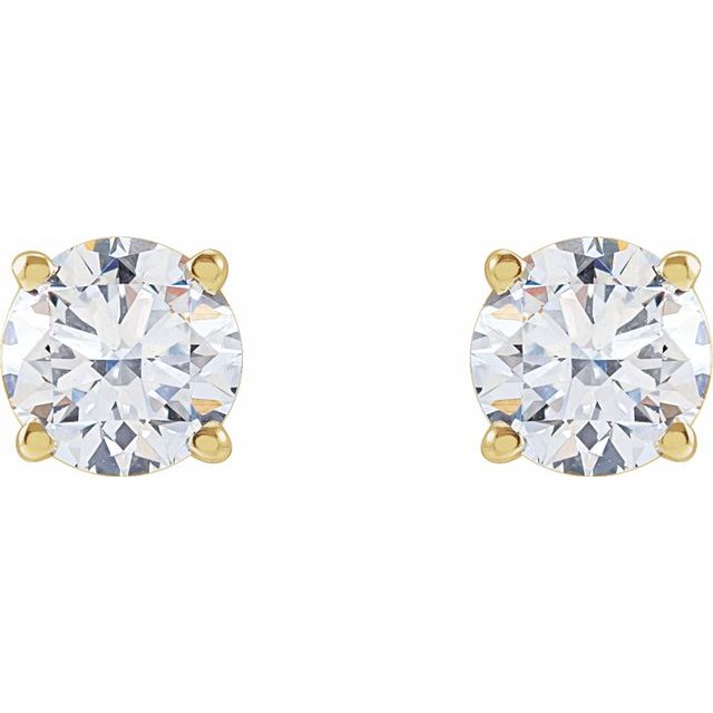 Diamond Stud Earring in 14k Yellow Gold