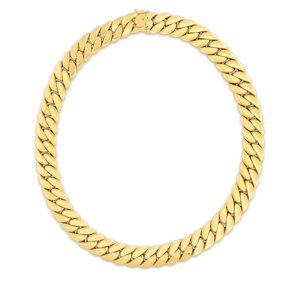 14mm Miami Cuban Bracelet in 14k Yellow Gold