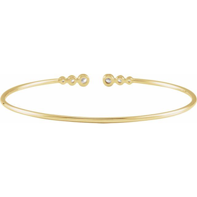 Diamond Cuff Bracelet in 14k Yellow Gold