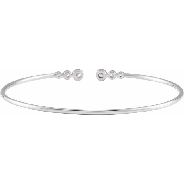 Diamond Cuff Bracelet in 14k White Gold