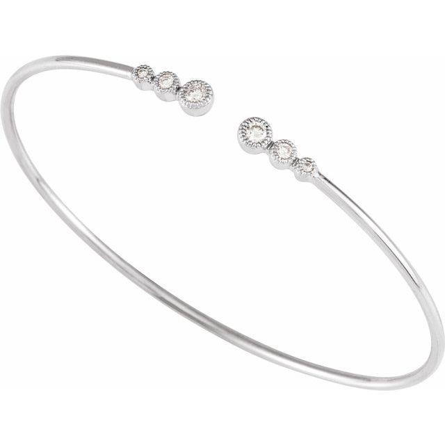 Diamond Cuff Bracelet in 14k White Gold