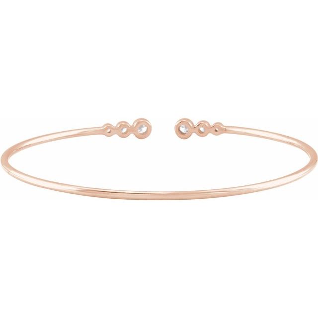 Diamond Cuff Bracelet in 14k Rose Gold