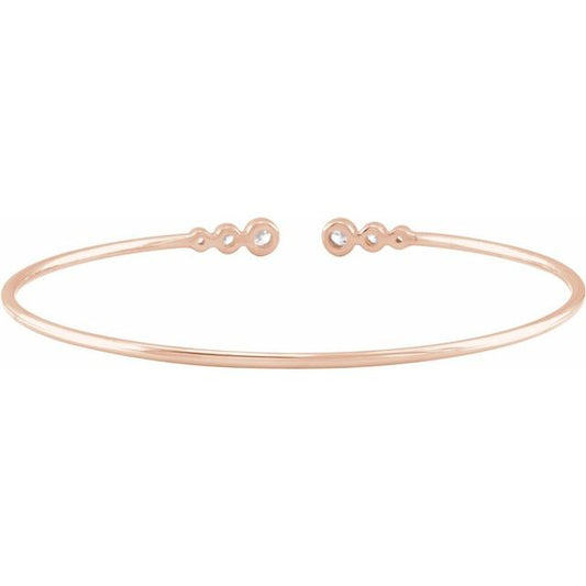 Diamond Cuff Bracelet in 14k Rose Gold