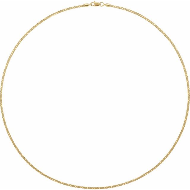 Box Chain in 14k Yellow Gold