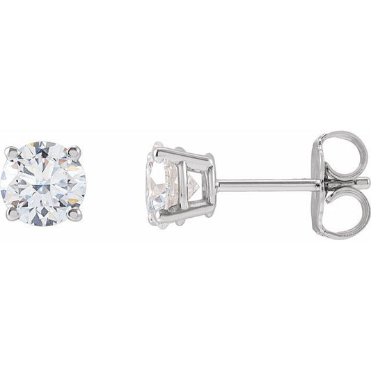 Diamond Stud Earring in 14k White Gold