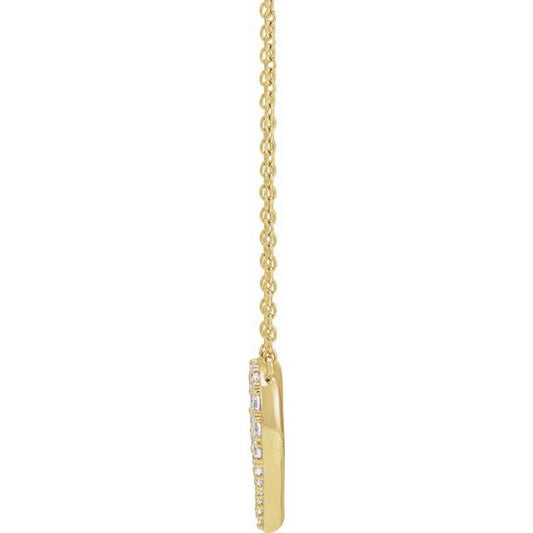 Diamond Heart Necklace in 14k Yellow Gold