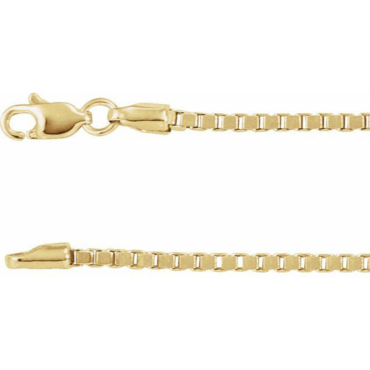 Box Chain in 14k Yellow Gold