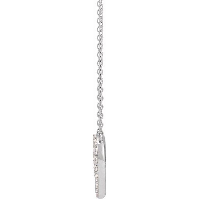 Diamond Heart Necklace in 14k White Gold