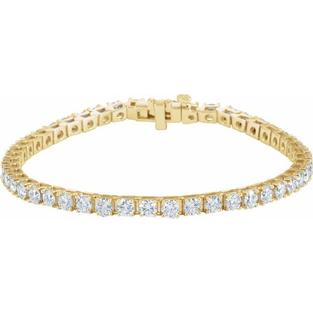 Diamond Line Bracelet in 18k Yellow Gold