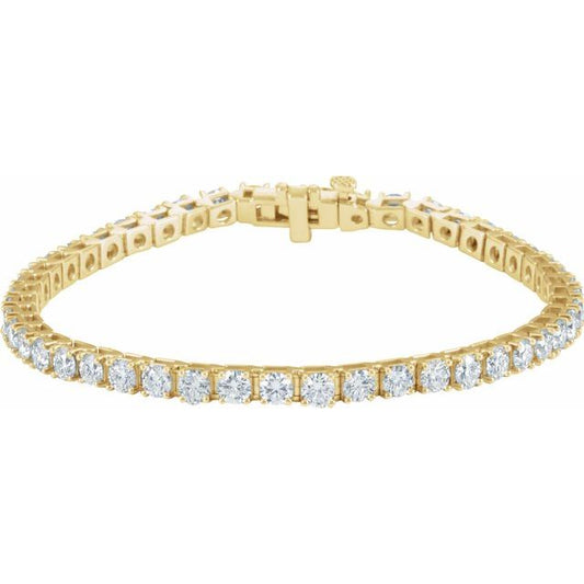 Diamond Line Bracelet in 18k Yellow Gold