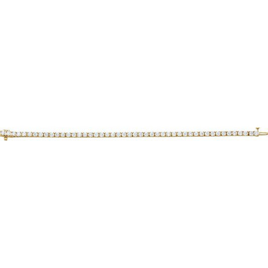 Diamond Line Bracelet in 18k Yellow Gold