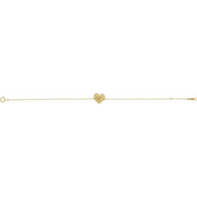 Engravable Heart Bracelet in 18k Yellow Gold-Plated Sterling Silver