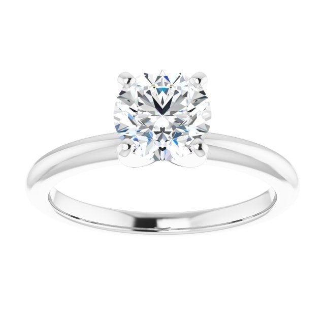 Asleo Round Solitaire Engagement Ring in Platinum