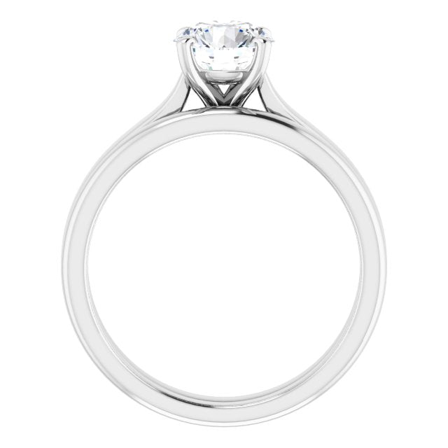 Asleo Round Solitaire Engagement Ring in Platinum