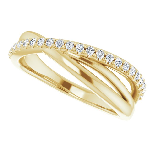 Criss Cross Ring in 14k Yellow Gold