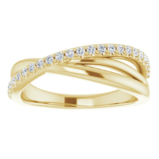 Criss Cross Ring in 14k Yellow Gold