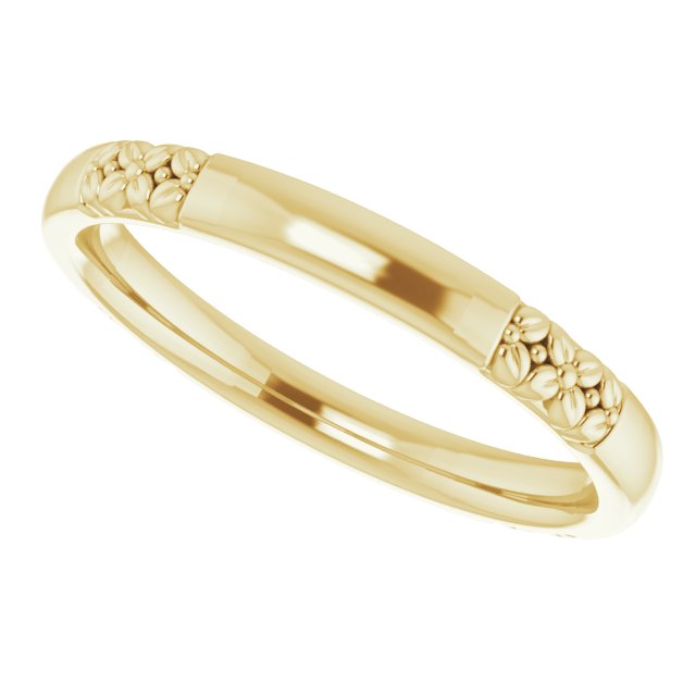 Asleo Floral Band in 18k Yellow Gold