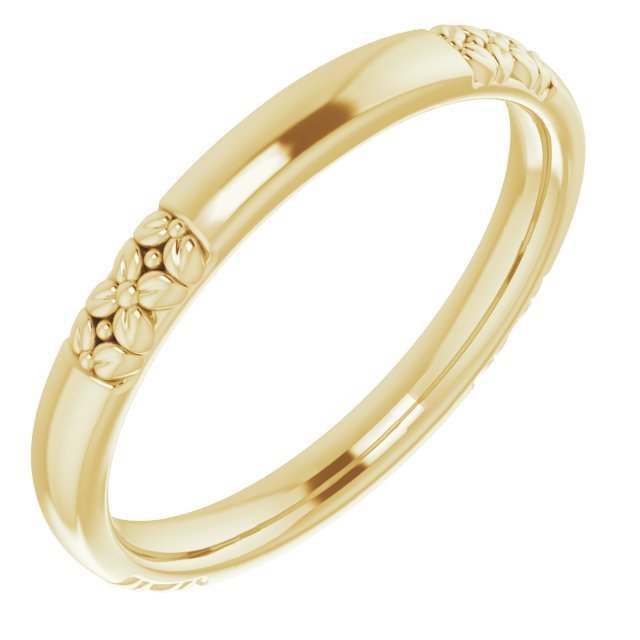 Asleo Floral Band in 18k Yellow Gold