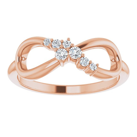 Infinity Ring in 14k Rose Gold