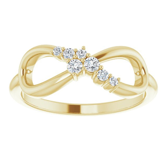 Infinity Ring in 14k Yellow Gold