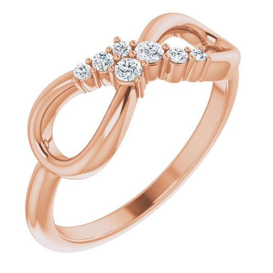 Infinity Ring in 14k Rose Gold