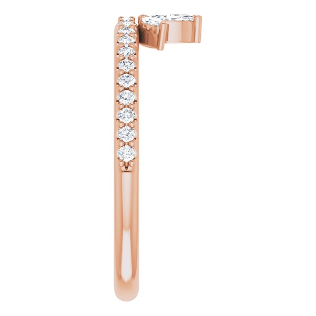 Diamond Crown Ring in 14k Rose Gold