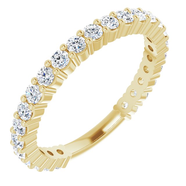 Asleo 25 Stone Wedding Band in 18k Yellow Gold