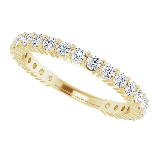 Asleo 25 Stone Wedding Band in 18k Yellow Gold