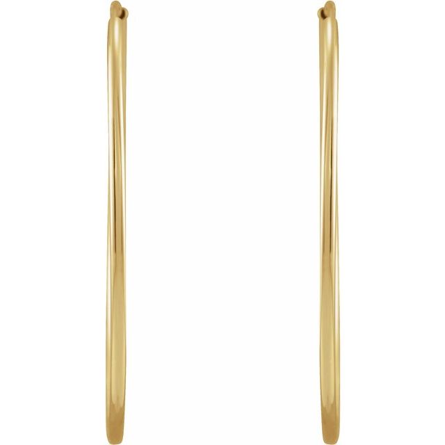 30mm Flexible Endless Huggie Earrings in 14k Yellow Gold