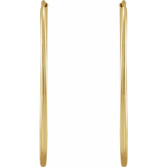 30mm Flexible Endless Huggie Earrings in 14k Yellow Gold