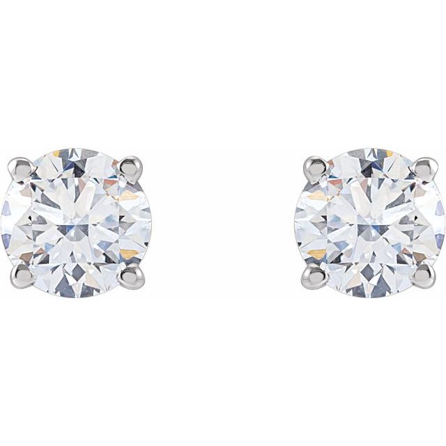 Diamond Stud Earring in 14k White Gold