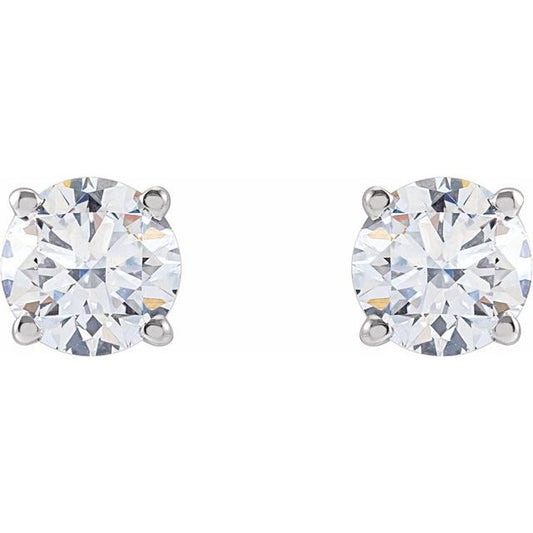 Diamond Stud Earring in 14k White Gold