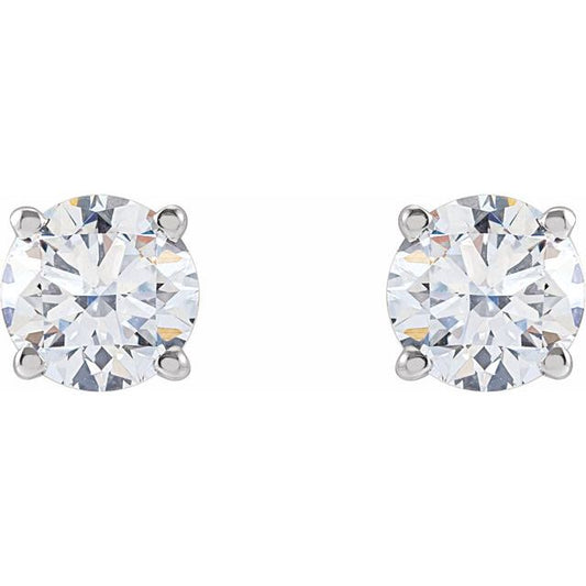 Diamond Stud Earring in 14k White Gold