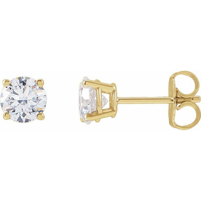 Diamond Stud Earring in 14k Yellow Gold