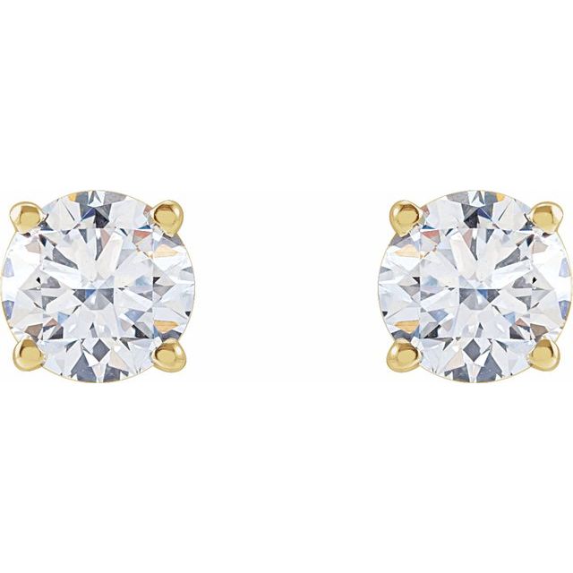 Diamond Stud Earring in 14k Yellow Gold