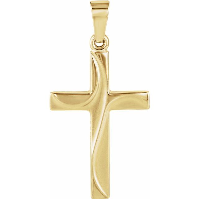 Mini Cross Pendant in 14k Yellow Gold