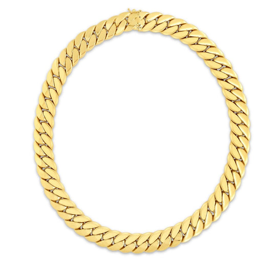 14mm Miami Cuban Bracelet   in 14k Yellow Gold